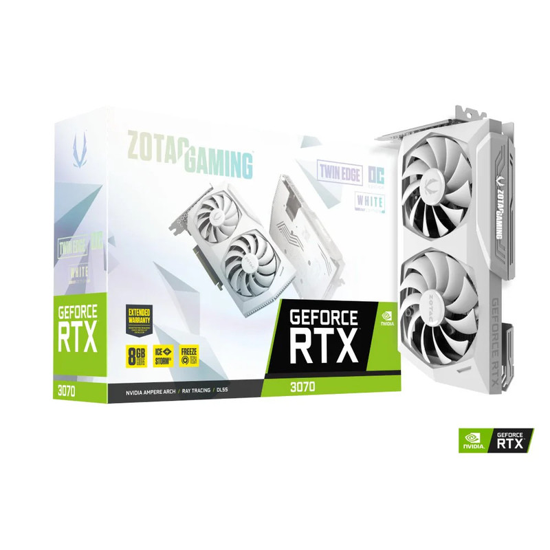 Zotac Gaming GeForce RTX 3070 Twin Edge OC LHR - White Edition - كرت الشاشة